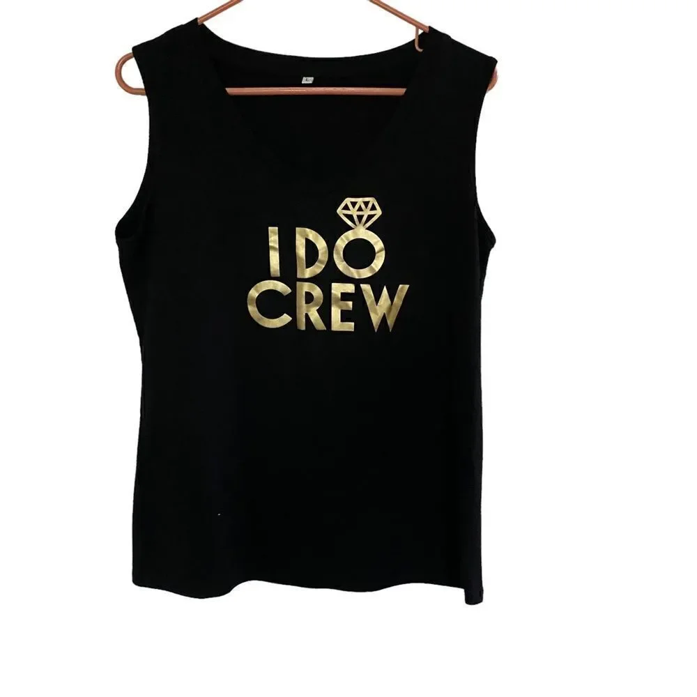 I do crew black tank top large sleeveless engagement